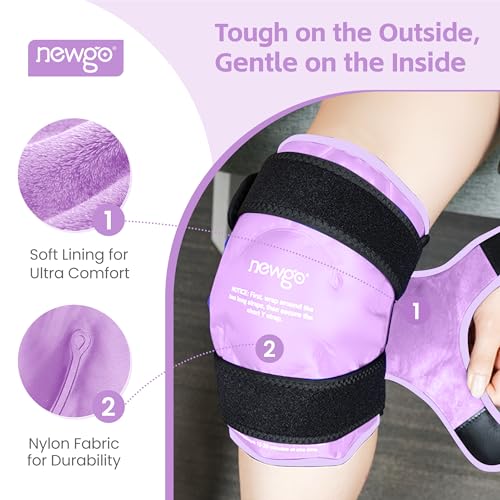 NEWGO Ice Pack for Knee Replacement Surgery, 360° Full Wrap, Purple - color: Regular Purple 1-pack