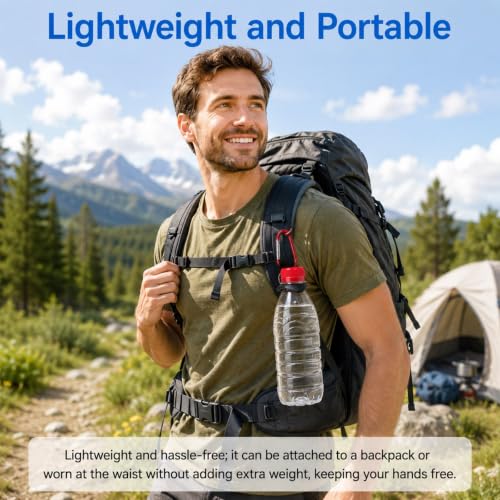 6-Pack Durable Silicone Water Bottle Holder with Carabiner Clip & Key Ring