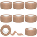 Tindobewan Self Adhesive Bandage Wrap, 1 Inch 8 Rolls Light Brown - color: Light Brown, size: 1 Inch