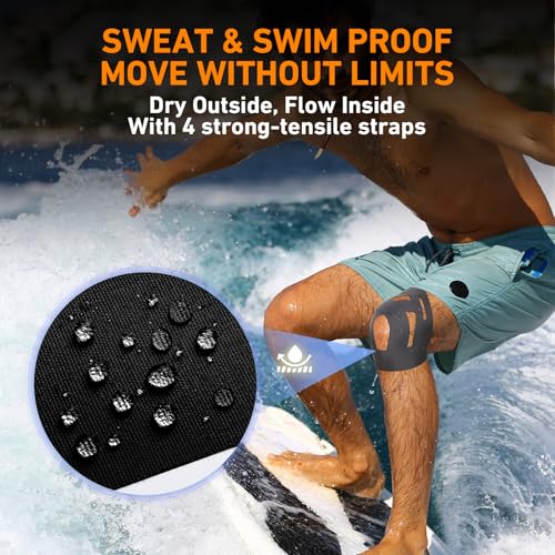 KTQUICK Precut Kinesiology Tape for Knees,12PCS,Stronger Adhesive Black - color: Black, size: 12PCS