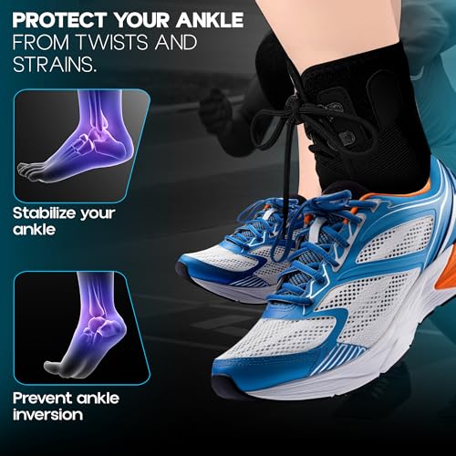 Ankle Brace lace up Stabilizers Adjustable Ankle Support for Sports Protect, Sprained Ankle, Ligament Damage, Injury Recovery - size: Large