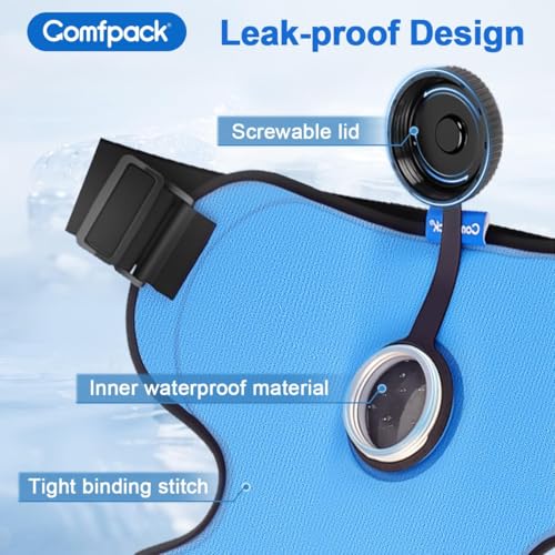 Comfpack Ice Pack for Shoulder, 2 Hours Long Lasting Cold Refillable Ice Bag, Reusable Ice Pack for Injuries, Shoulder Ice Pack Wrap for Rotator Cuff and Arm, Soothing Discomfort, Swelling & Surgery
