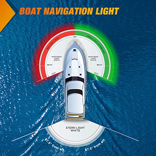 Nilight Marine Boat Navigation Light 24LED Red Green Signals Bow Lights - color: 24LED Navigation Light-1Pc