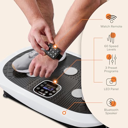Lifepro Rumblex 4D Vibration Plate Exercise Machine with 7 Training Modes - color: White, size: Plus