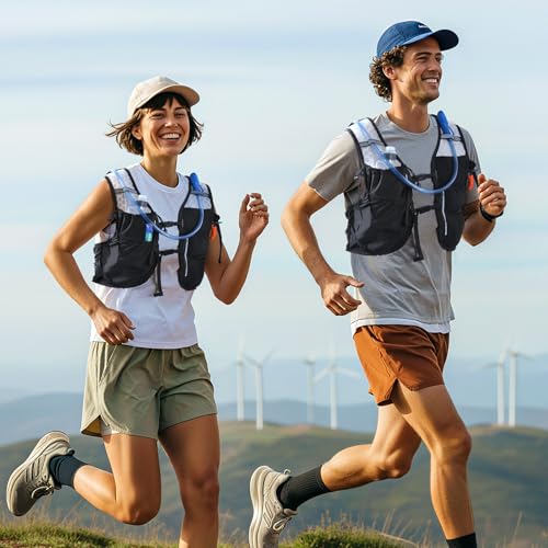 AGPTEK Hydration Running Vest with 2L Water Bladder for Men Women, Lightweight & Adjustable Running Vest for Runner Walking Hiking Marathon Cycling Jogging Trail Race - size: Large