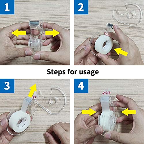Small Tape Dispenser Cute Mini Tape Holder Refillable for Desk Office