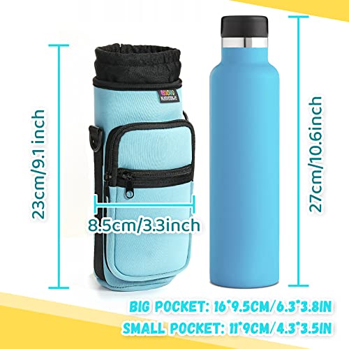 Nuovoware Water Bottle Carrier Bag, 25oz/32oz, Dusty Blue - color: Dusty Blue, size: 25-32 Ounces - Standard