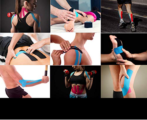 Hampton Adams Kinesiology Tape, Uncut Roll, Waterproof Muscle Support - color: Black, size: 2in x 16ft (2 Rolls)