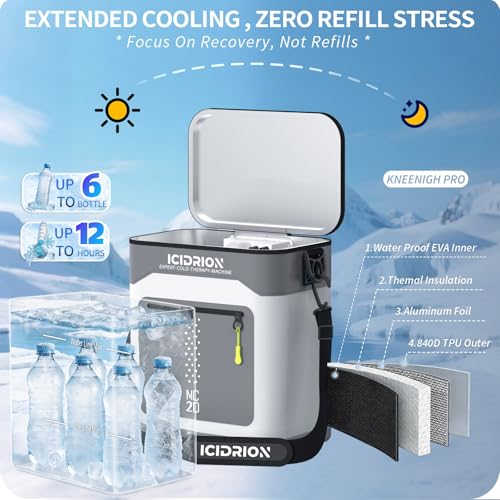 Ice Machine for Knee After Surgery, Programmable & Live Temp
