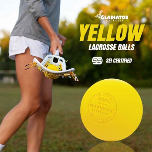 Gladiator Lacrosse Official Lacrosse Game Balls - color: Yellow