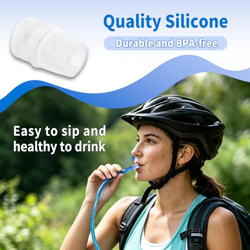 Bite Valve Replacement Mouthpiece Fit for Hydration Pack Bladder Water Backpack and Most Brands(4-Pack), with Shutoff Valve and Tube O-Ring - color: 5 Clear