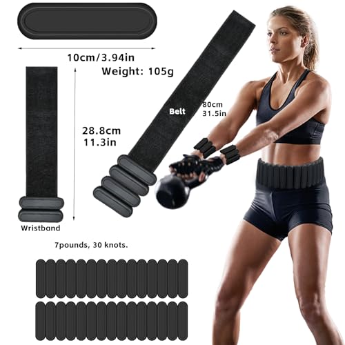 BBK Adjustable Weighted Belt For Women and Men - color: Black, size: 7lb