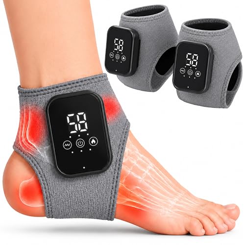 2 Pack Foot & Ankle Massager with Heat & Vibration