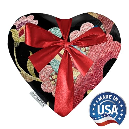 Heat Pack - Microwavable Heating Pads - Microwave Heating Pad for Pain Relief & Comfort - Suitable for The Neck, Back, Shoulders, Hips, Stomach Cramps & More - Neck Heat Wrap - Gift - size: HEART, style: Organic Floral