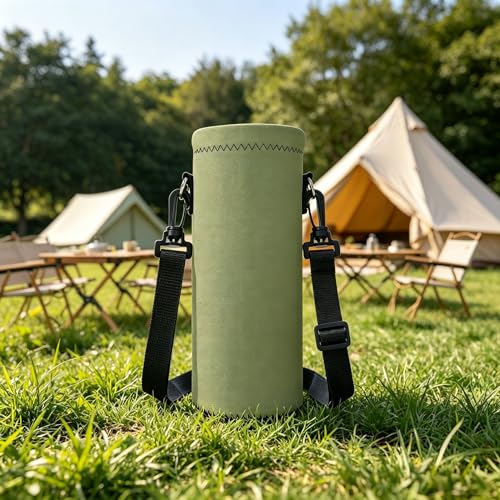 Neoprene Water Bottle Carrier Bag with Adjustable Strap, Insulated Bottle Holder for 24oz Bottles, Lightweight & Washable Bottle Sling for Walking, Hiking, Gym - color: XM-SHT-002