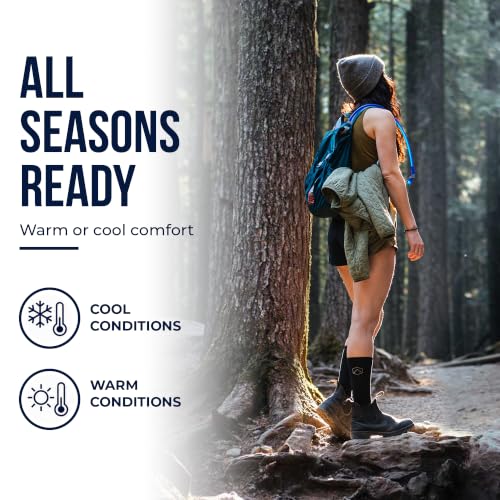 CloudLine - Merino Wool Graduated Compression Socks for Men and Women - Ultralight, Moisture Wicking, Made in USA - 1 Pair - color: Midnight, size: Large