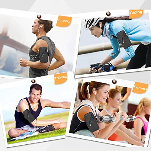 Prime Comfort Phone Holder Arm Band, Small Crossbody Shoulder Holsters Bag with Arm Bands, Fits iPhone and Android, Use for Running, Walking, Hiking & Biking (6.7 Inches, Black) - color: BLACK