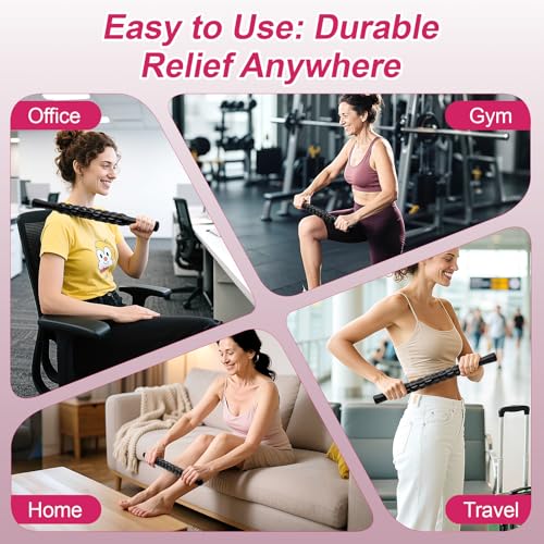 ZanLLW Lymphatic Drainage Massager, Massage Roller, Muscle Roller Stick, Cellulite Massage Tool, Fascia Release Tools, Neck Massager Roller, Lipo Roller for Legs, Calf, Thigh, Sore Muscle Recovery
