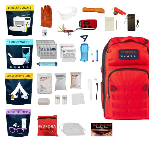 Complete Earthquake Bag - 3 Day Emergency kit for Earthquakes, Hurricanes, Wildfires, Floods + Other disasters - style: 2 Person
