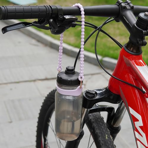 Water Bottle Handle for Stanley Cup - Soft, Durable Silicone Sling with Adjustable Strap, Fits Most 8-40oz Bottles, Ideal Stanley Cup Accessory - color: Purple