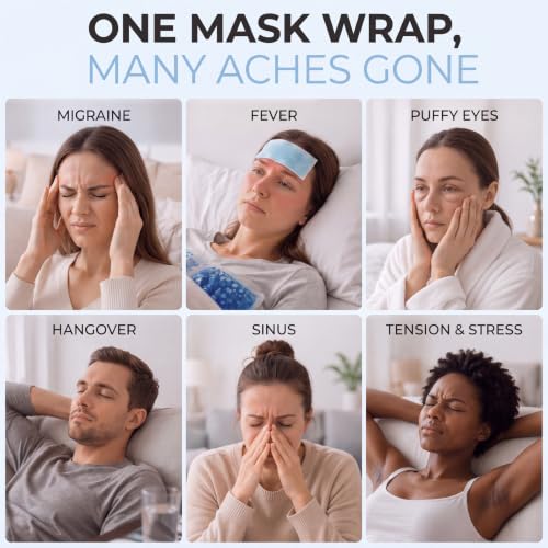 ONLYCARE Migraine Relief Cap, Headache Relief Cold Cap with Odorless Gel - color: Light Blue