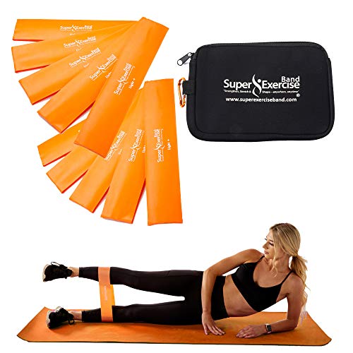 Mini Loop Bands 14x3 in, Latex Free, 3/5/10 Pack Sets - color: i. Orange LIGHT+ Loop Band 10 Pack