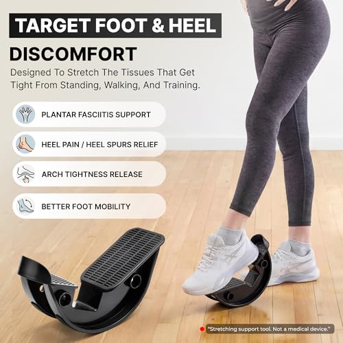 DMoose Fitness Foot Rocker & Foot Stretcher for Plantar Fasciitis & Achilles Tendonitis - Deep Hamstring & Heel Stretch for Improved Flexibility & Pain Relief - Durable & Non-Slip Calf Stretcher
