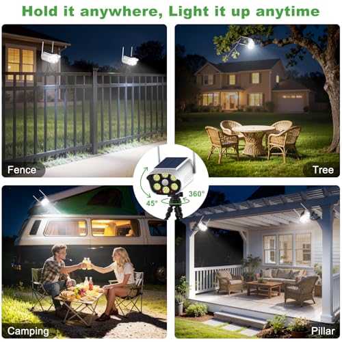 Tryme Solar Motion Sensor Outdoor Lights Octopus with Flexible Tripod