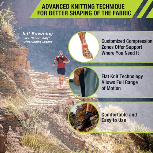 Pro-Tec Athletics 3D Flat Ankle Support, Custom Fit, Breathable Fabric, Multi-Directional Stretch for Support and Flexibility