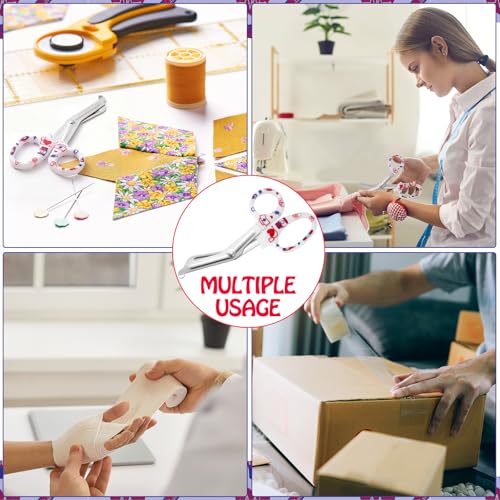 Chumia 12 Pcs Nursing Scissor, Nurse Week Gifts Bulk, 5.7" Blade Tape - style: Nurses' Day Style