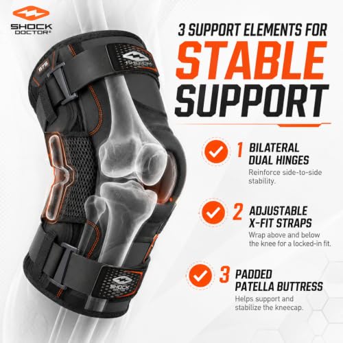 Shock Doctor Knee Brace for Men Hinged Knee Brace for Women, Knee Support - size: X-Large