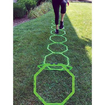 Sports Health Octa-Rings Agility Training Set, 12 Rings with Carry Bag