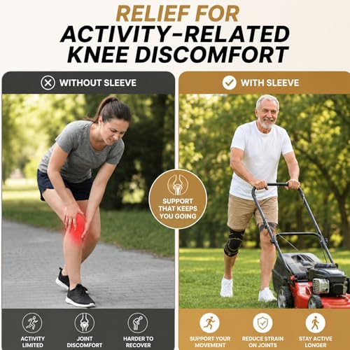 CopperJoint Adjustable Knee Sleeve with Straps Women & Men, Single, XLarge - size: X-Large