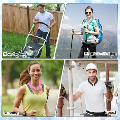 Neck Cooling Tube with Insulated Bag, Reusable PCM Ice Ring, Neck Cooler - color: White