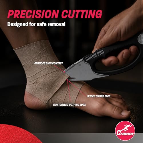 Cramer Athletic Training Supplies, Shark Tape Cutter & Remover Liquid for Adhesive Removal, Safe Edge Scissors, Bandage Shears & Solution to Safely Remove Athletic Tape, Professional Tape Cutter