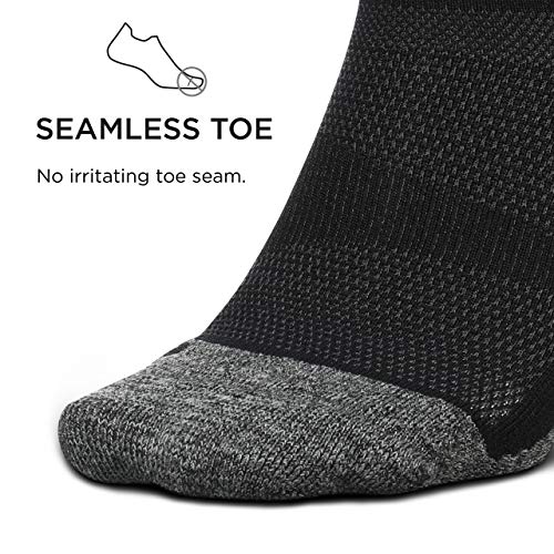 Feetures Elite Light Cushion Mini Crew Sock - color: Dark Gray, size: Large