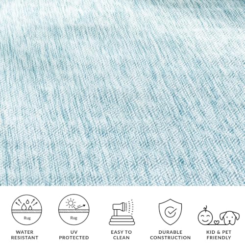 SAFAVIEH Courtyard Outdoor Runner Rug 2'3"x6'7", Modern Aqua CY8520-37122 - color: Aqua, size: 2'3" x 6'7" (Runner)