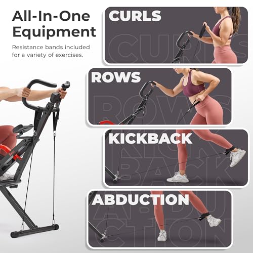 Sunny Health & Fitness Row-N-Ride Trainer for Full-Body Home Exercise