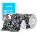 OK TAPE Kinesiology Tape PRO Uncut Latex Free Tape 2in x 16.4ft 2Rolls - color: Black+white, size: 2 Rolls