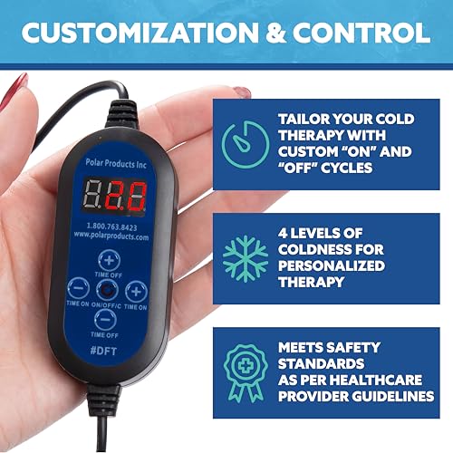 Polar Active Ice 3.0 Cold Therapy Ice Machine System with Programmable Timer, Two Knee and Joint Compression Pads, Lightweight 9 Quart Cooler, Quiet Pump, Strong Cryotherapy Pain Relief Treatment - style: Two Knee/Joint Pads