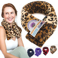 SunnyBay Lavender Heating Pad, Neck and Shoulder Wrap, 26x5 inch - color: Leopard
