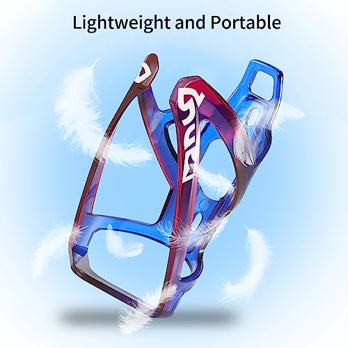 Suruid Bike Water Bottle Cage, Universal Bike Water Drink Holder Durable Ultralight Plastic Water Bottle Holder for Bicycle, Cycling Bottle Cages for MTB, Road Bike, Mountain Bike,2 Pack - Blue Purple - color: Blue Purple