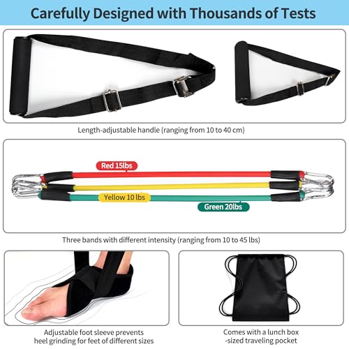 Knee Replacement Recovery Aids, Full Heel Wrap Rehab Strap Supports (Classic)