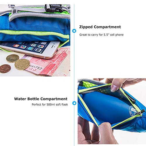 AONIJIE Running Water Bottle Handheld Hydration Pack with 500ml Soft Flask - color: Black