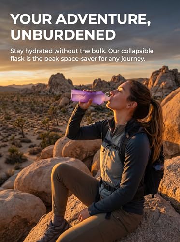Zelvot Running Vest Collapsible Water Bottle, TPU 500ml Soft Flask (Purple) - color: Purple, size: 16.9 Ounces