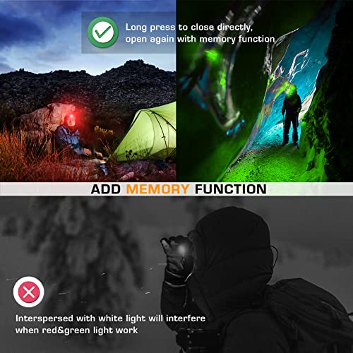 EverBrite Headlamp, 300 Lumens LED Head Lamp for Kids & Adults, Red Light - color: Camo