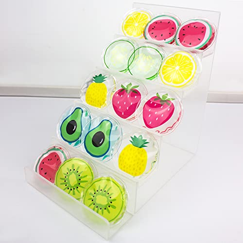 Hot and Cold Eye Pads, Reusable Eye Patches - color: Watermelons+pineapples