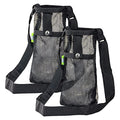 2PCS Water Bottle Carrier Bag - Convenient Holder with Strap and Pocket for Hiking, Walking, and Travel (Black, L) - size: Large