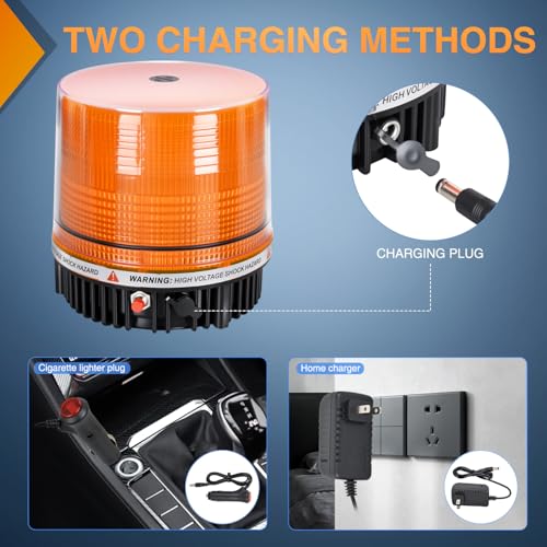 Nilight 18LED Strobe Lights Amber Wireless Rotating Beacon Light - color: Amber
