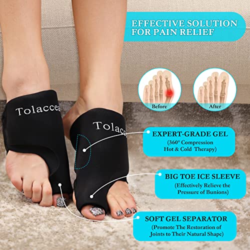 Foot and Toe Ice Pack with Reusable Foot Ice Gel Wrap for Bunion Care 1Pair